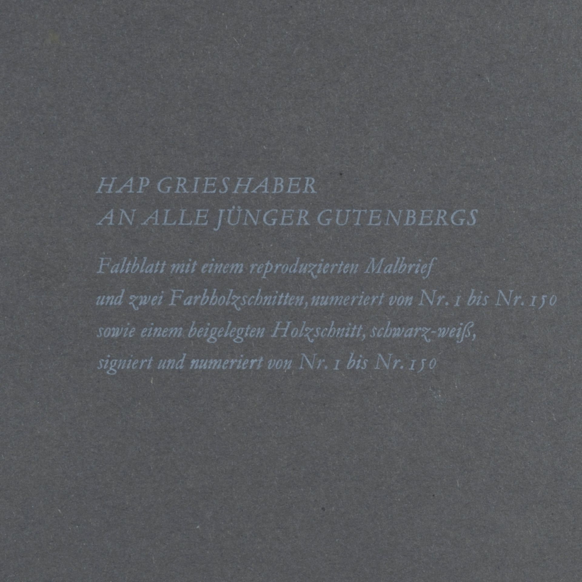 Grieshaber, HAP (1909 Rot an der Rot - 1981 Eningen unter Achalm) - Bild 2 aus 6