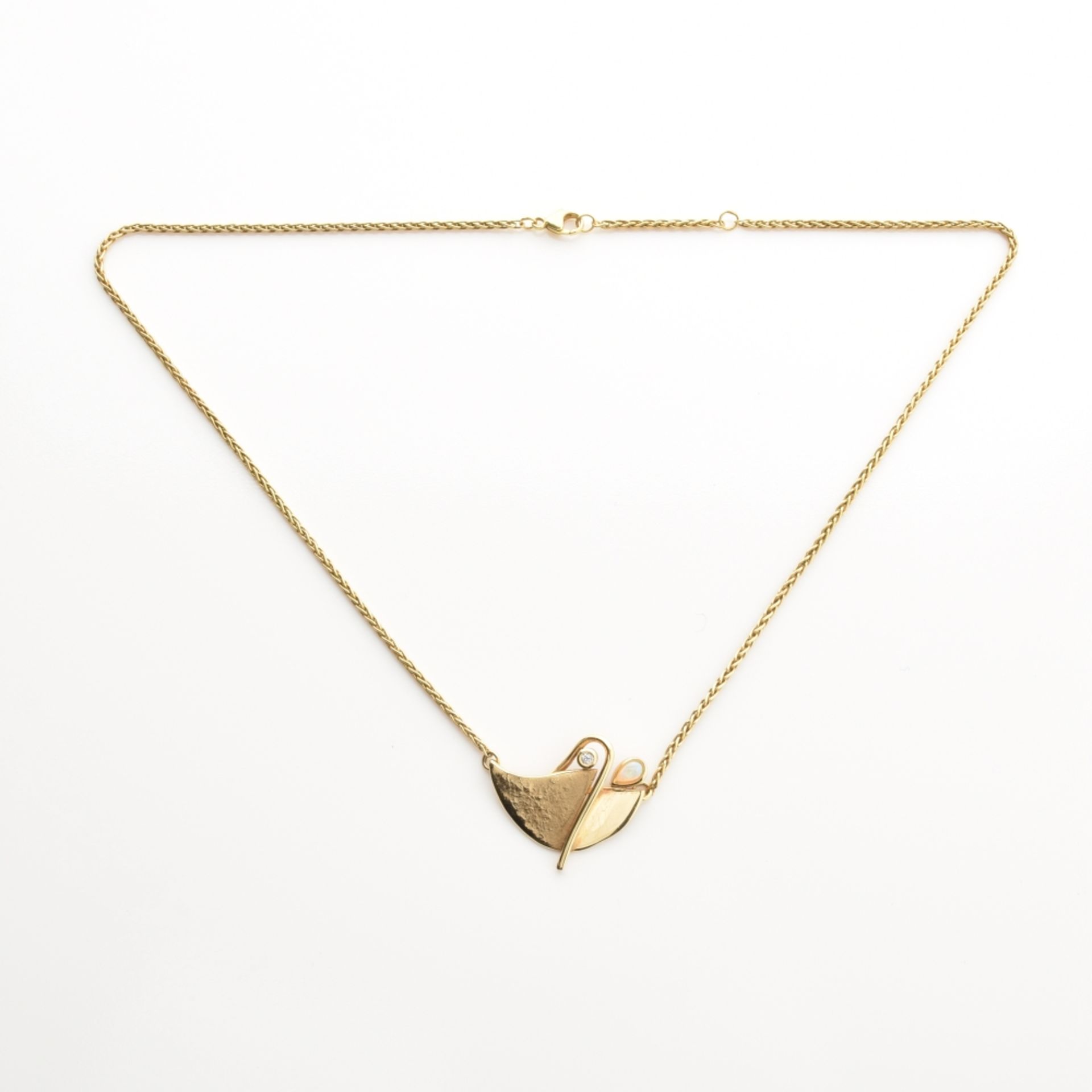 Modernes Opal-Goldcollier - Image 4 of 4