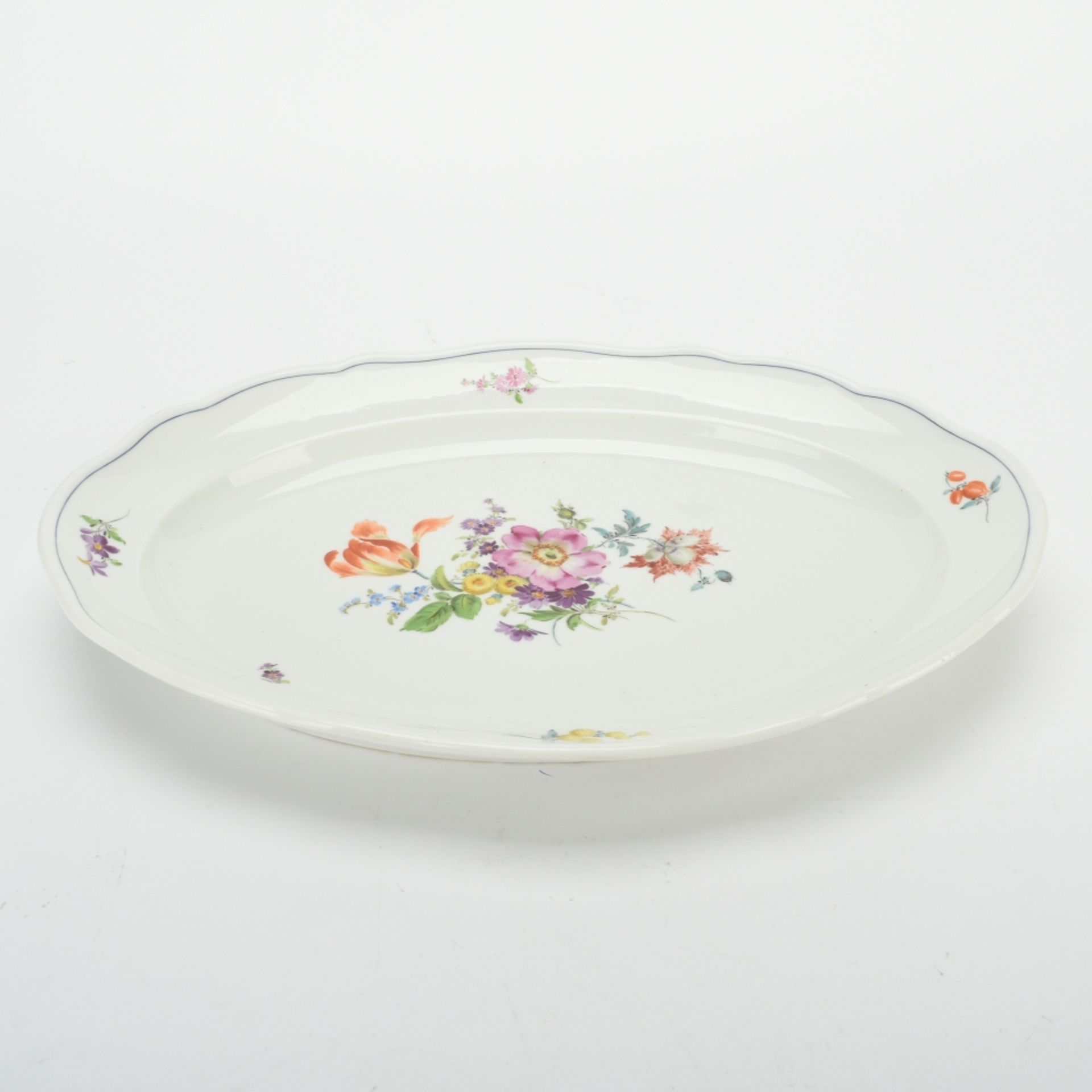 Ovalplatte Blumenmalerei - Image 3 of 3