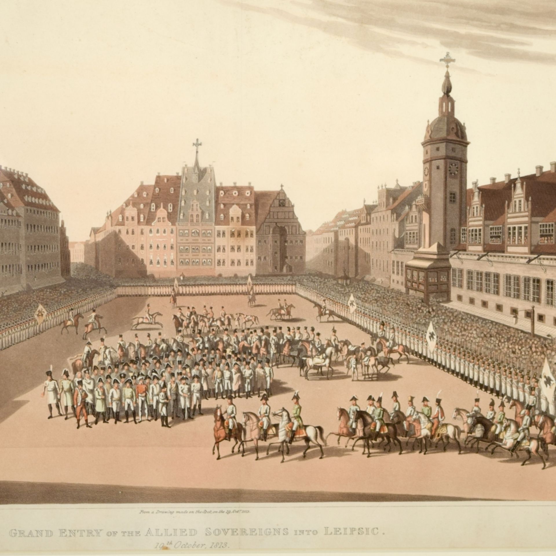 Leipzig Marktplatz 1813 - Image 3 of 5