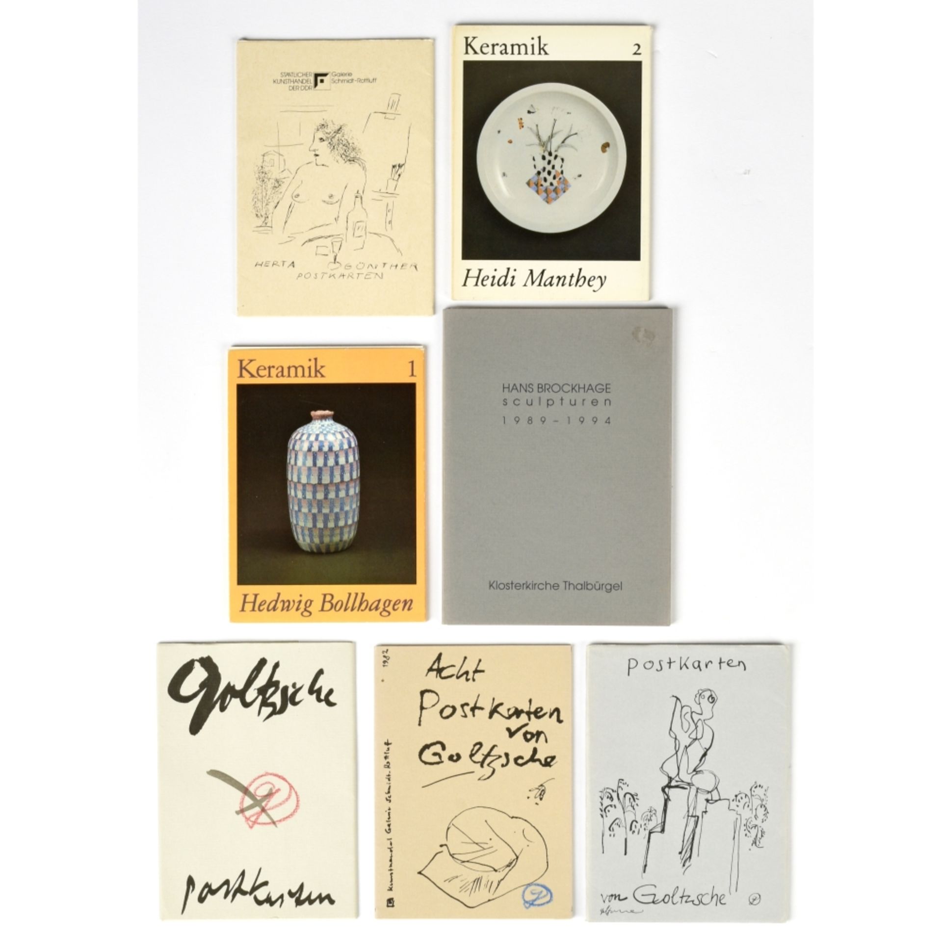 Konvolut Postkarteneditionen der späten DDR-Kunst