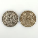 Paar 5 Mark-Münzen Hamburg