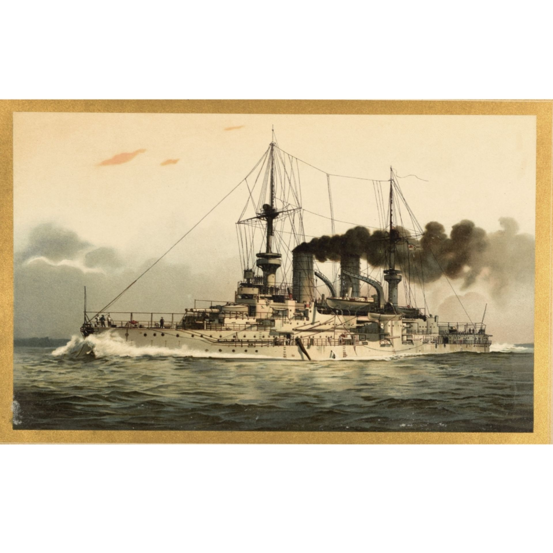 Historische Schiffsporträts der kaiserlich-deutschen Kriegsflotte - Image 2 of 2