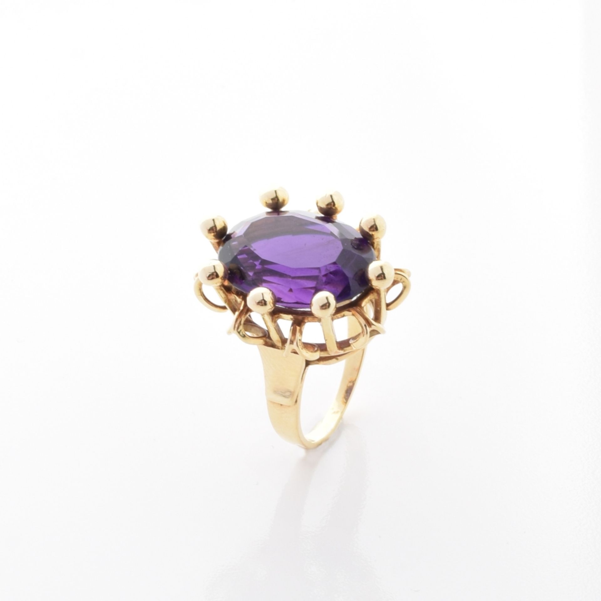 Amethyst-Gelbgoldring