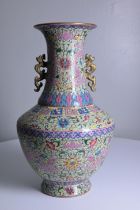 Chinese famille rose vase