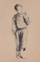 Francis Luis Mora (1874 - 1940) "Boy with Apple"