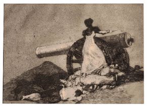 Francisco Goya "Que Valor!' Drypoint Etching