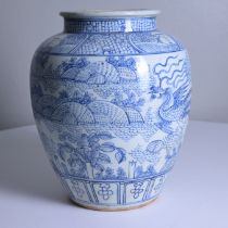 Chinese blue and white jar