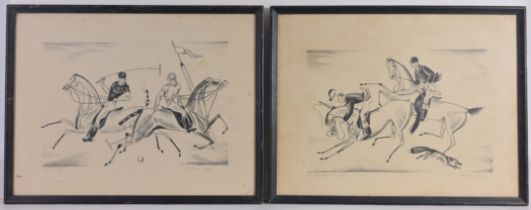 (2) Dahlov Ipcar (1917 - 2017) Polo Lithographs