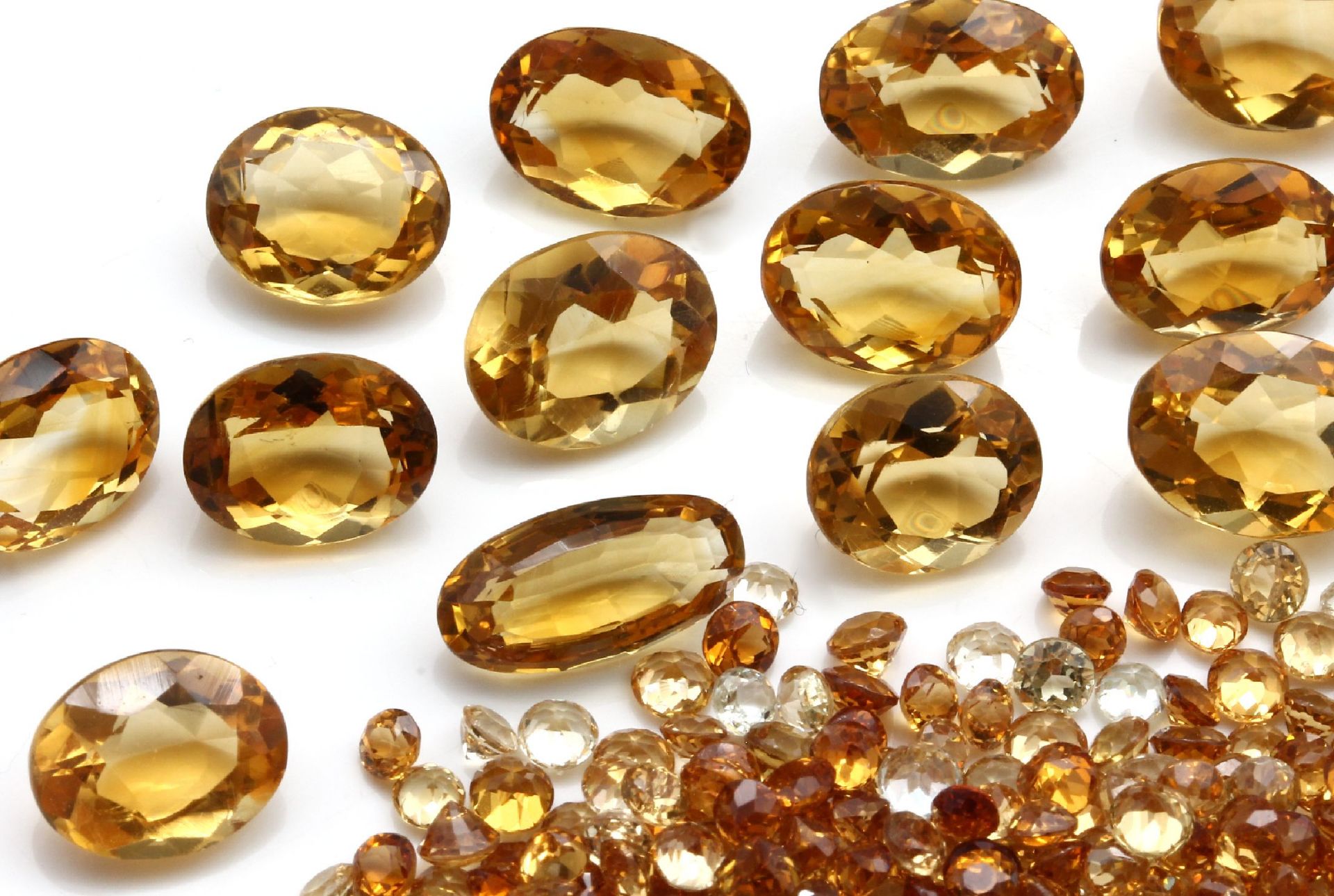 Lot facett. Citrine: 1 x ca. 80.00 ct, ovalfacett.; 1 x - Bild 4 aus 4