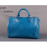Louis Vuitton Speedy 30 Epi Leder, um 1994,blaues Leder,
