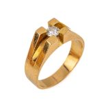 18 kt Gold Diamant-Ring, GG 750/000 (gepr.)Brillant ca.