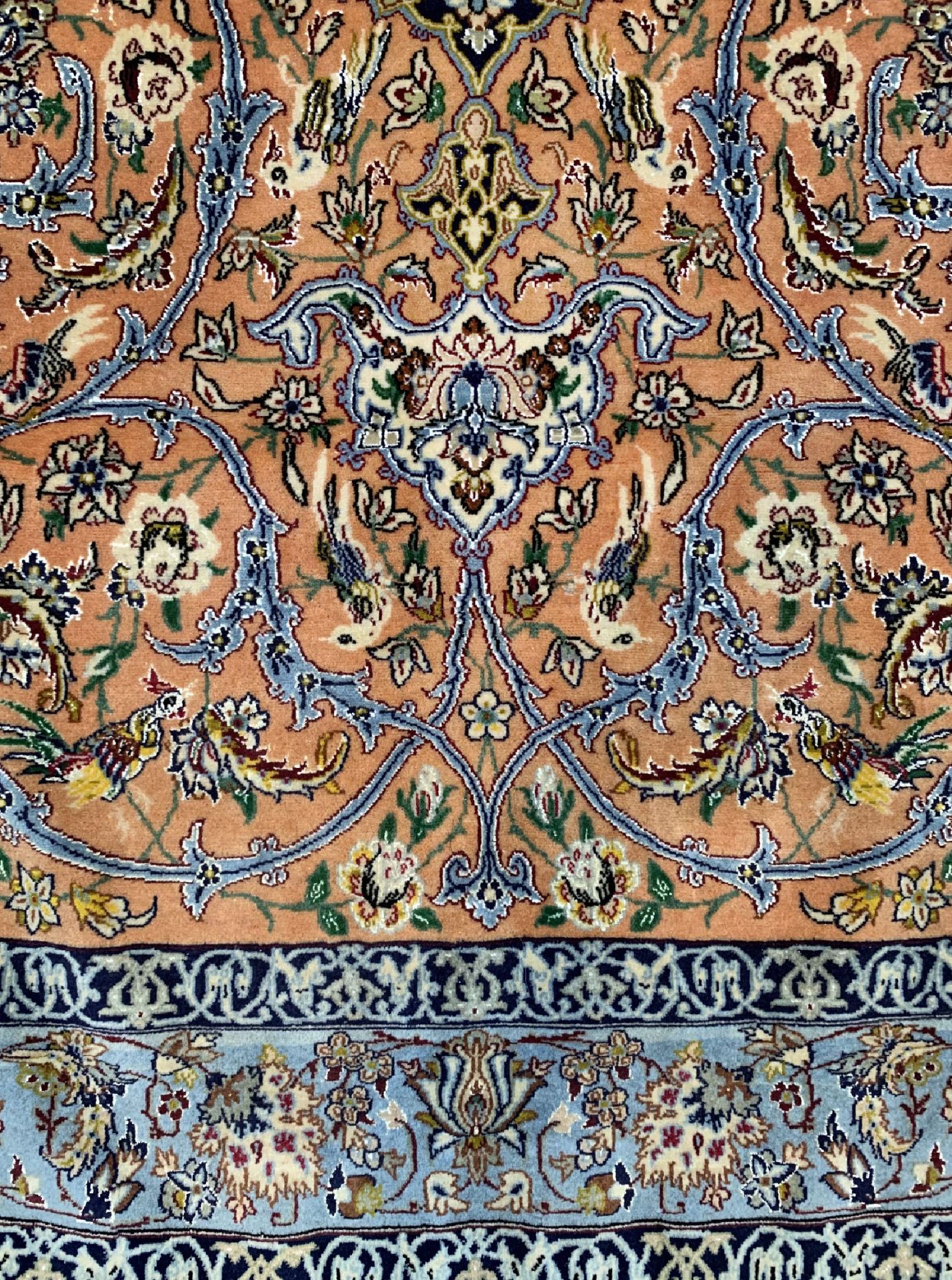 Esfahan fein, Persien, ca. 50 Jahre, Korkwolle mit und - Bild 3 aus 5