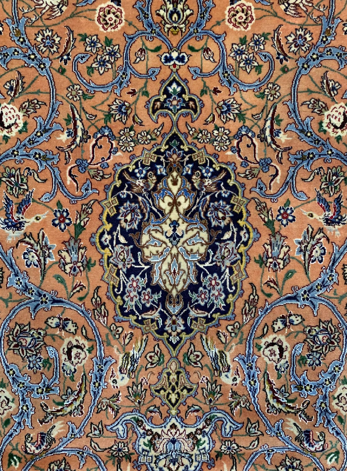 Esfahan fein, Persien, ca. 50 Jahre, Korkwolle mit und - Bild 4 aus 5