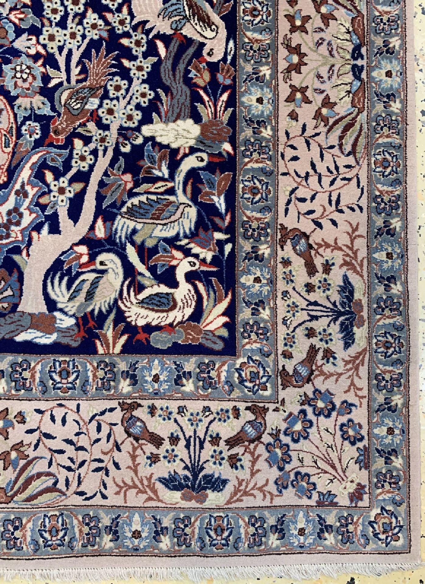 Esfahan fein, Persien, um 1950, Korkwolle auf Seide, ca. - Image 2 of 7