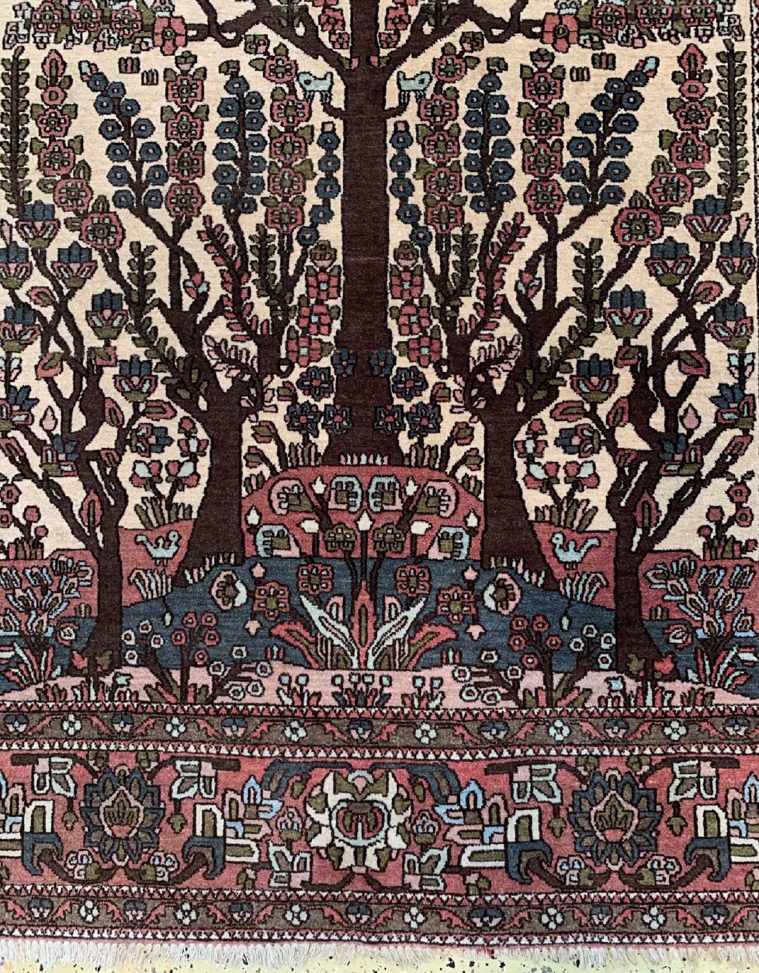 Esfahan'Lebensbaum'antik, Persien, um 1920,Wolle auf - Bild 3 aus 5