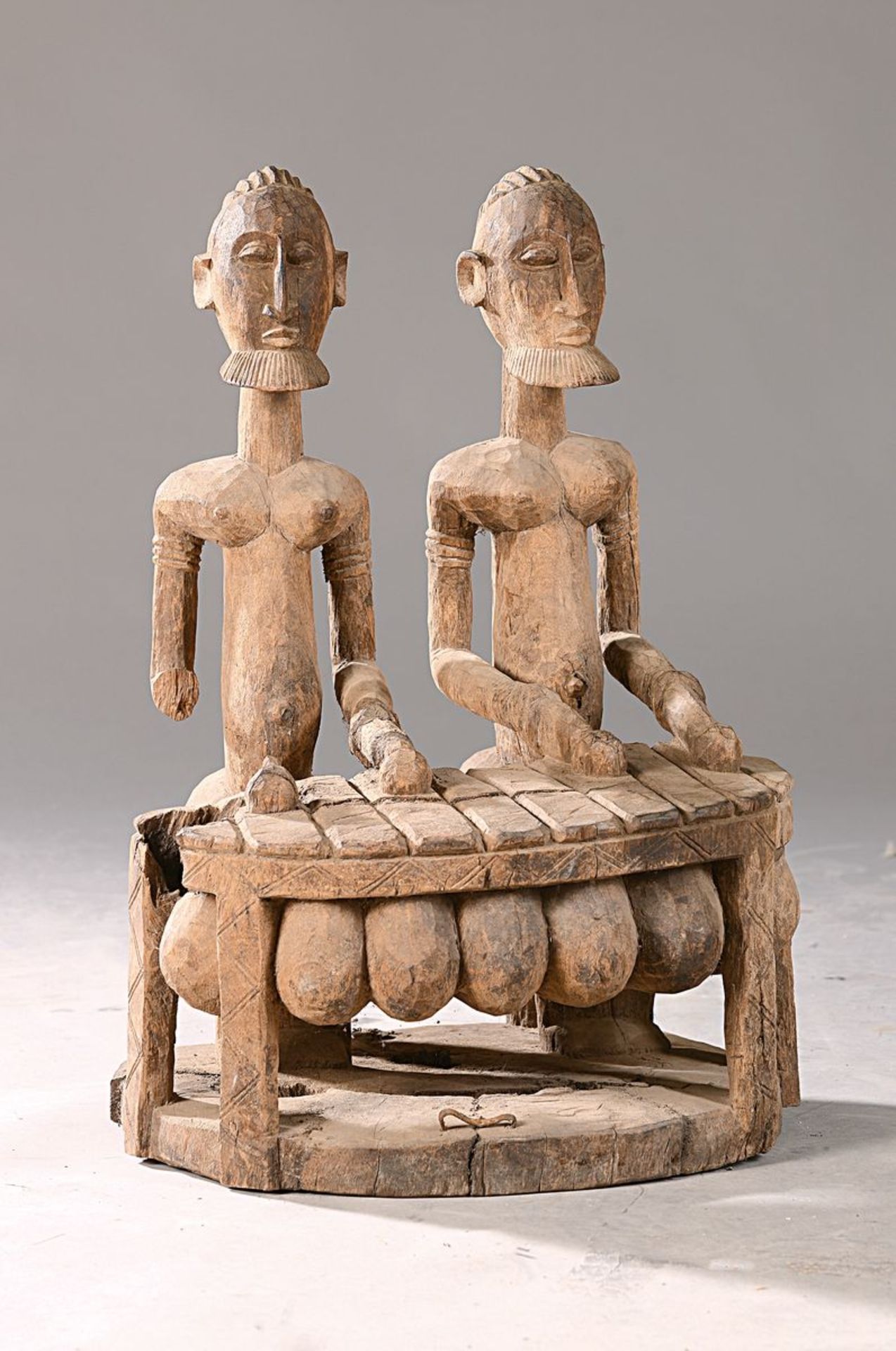 Figurengruppe, Dogon, Mali, 20.Jh., Holz geschnitzt, zwei