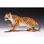 Porzellanfigur, schreitender Tiger, Rosenthal, Entw. Max