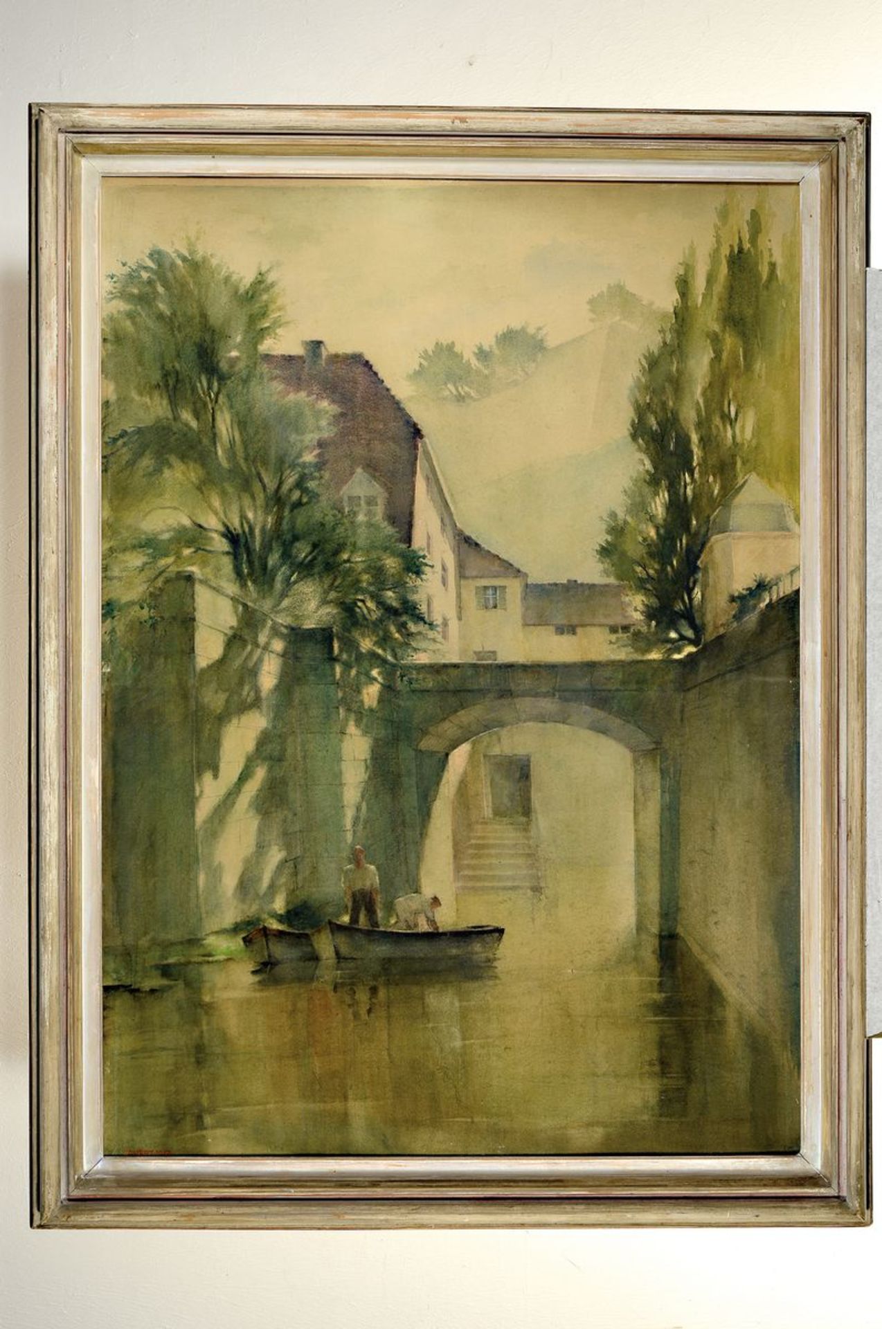 Bruno Ernst Scherz, 1889-1955, Stiller Winkel am Main , - Image 2 of 2
