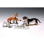 Vier Miniaturen/Porzellanfiguren, Meissen, 20. Jh.,