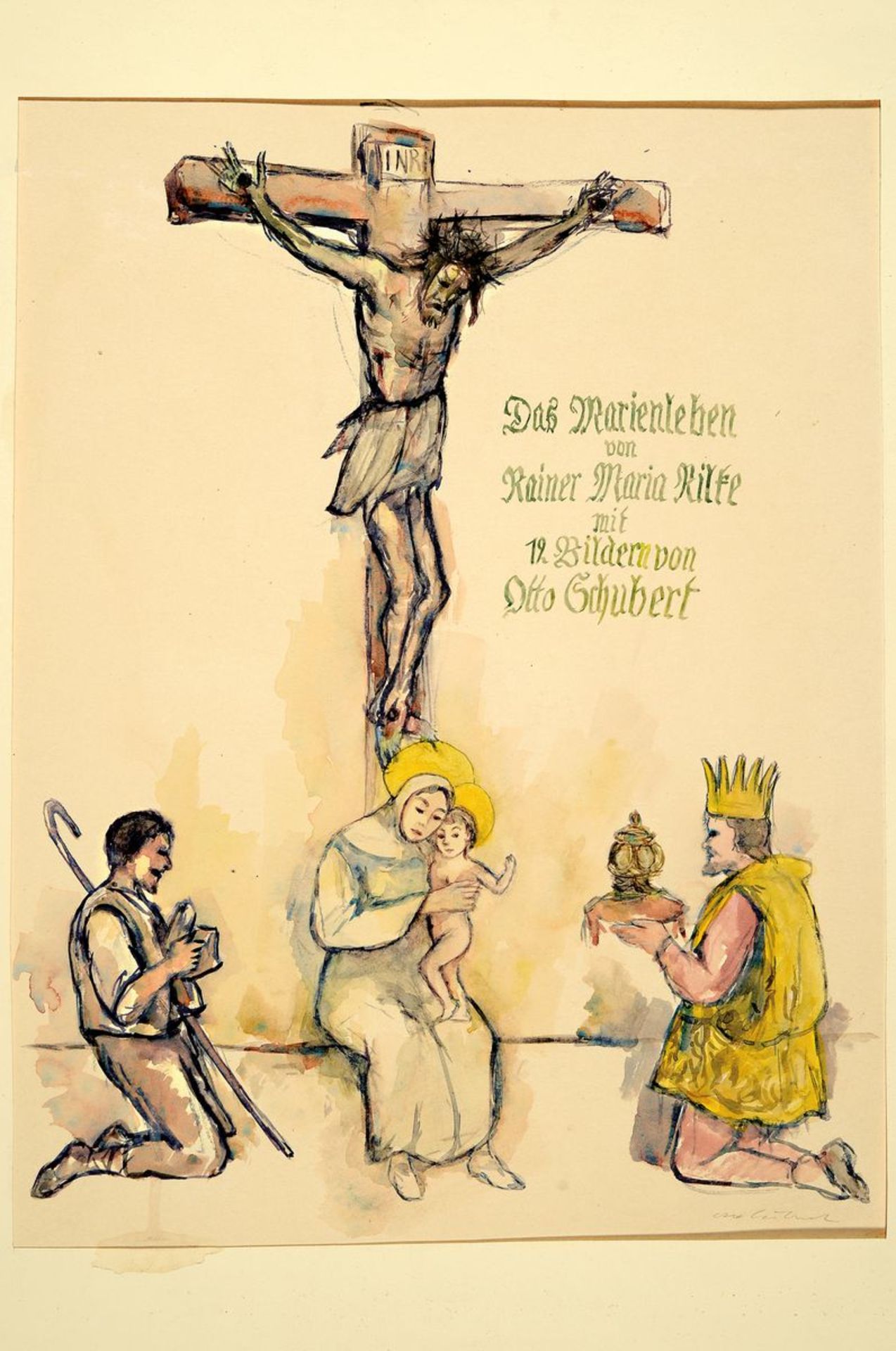Otto Schubert, 1892-1970, Serie aus 12 Aquarellen (inkl. - Image 2 of 2