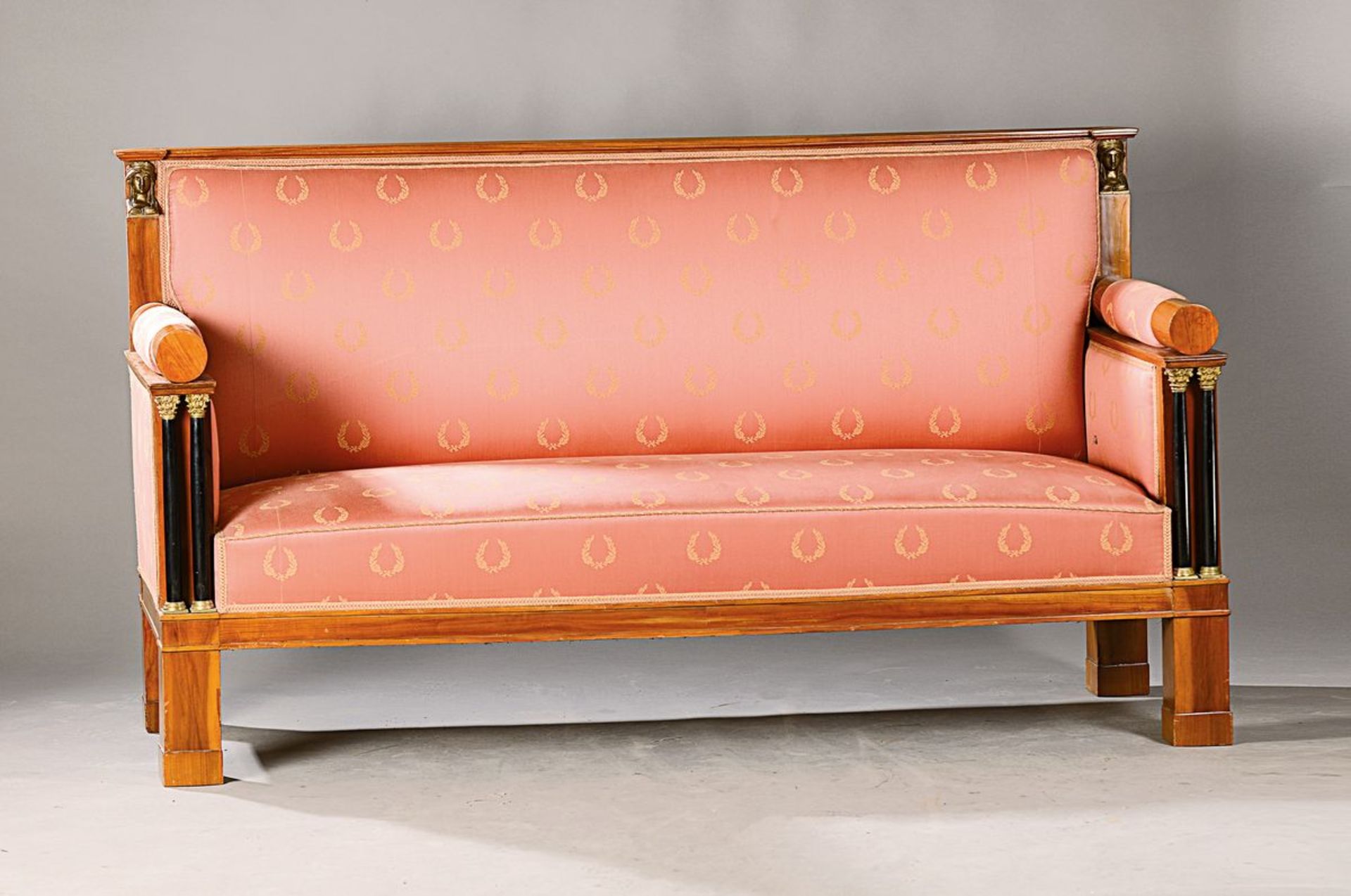 Sofa, Empirestil, 2. Hälfte 19. Jh., Kirschbaumfurnier,