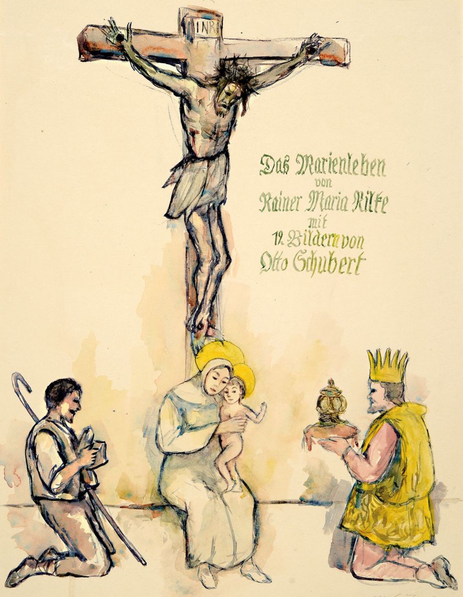 Otto Schubert, 1892-1970, Serie aus 12 Aquarellen (inkl.