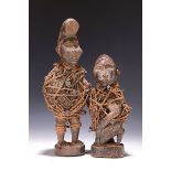 Zwei magische bzw. Kraftfiguren, Dogon, Mali 20.Jh., Holz