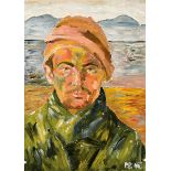 Rudolf Petrik, 1922-1992 Wien, Männerporträt, Gouache auf