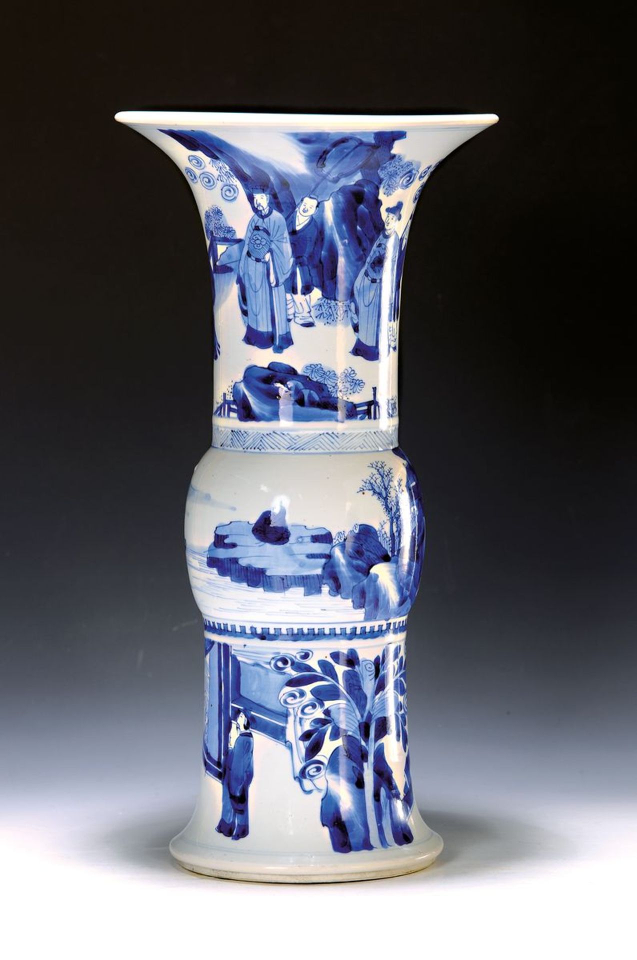 Große Gu-förmige Vase, China, Qing-Dynastie, wohl Kangxi,