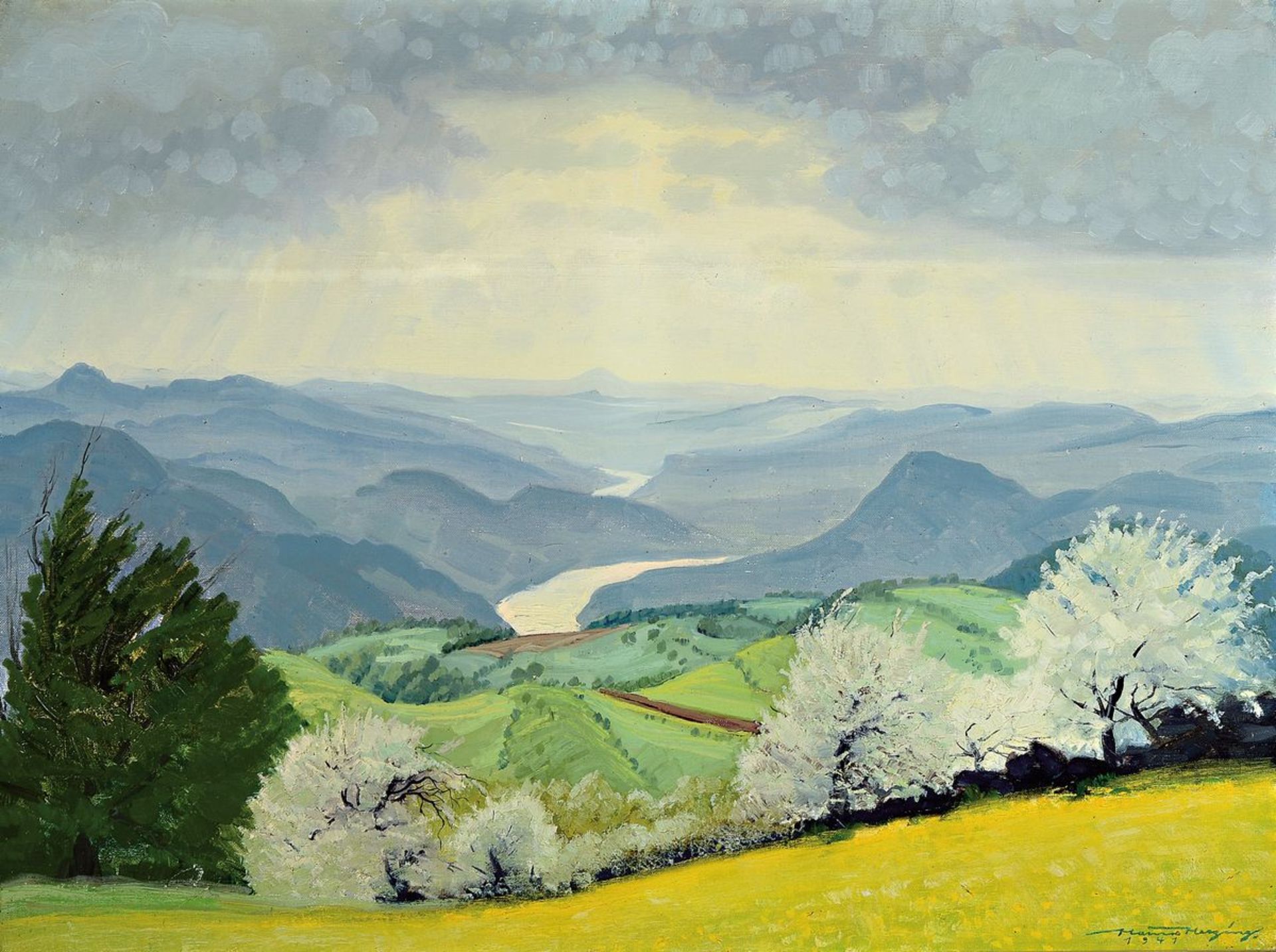 Hanns Herzing, 1890-1971 Dresden, Der Bergfrühling,