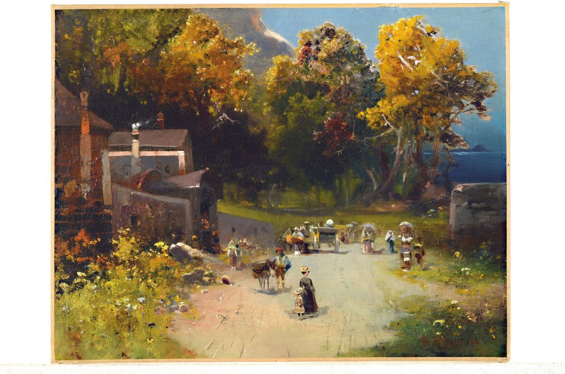 Robert Alott, 1850 Graz-1910 Wien, ländliche Straßenszene - Bild 3 aus 3