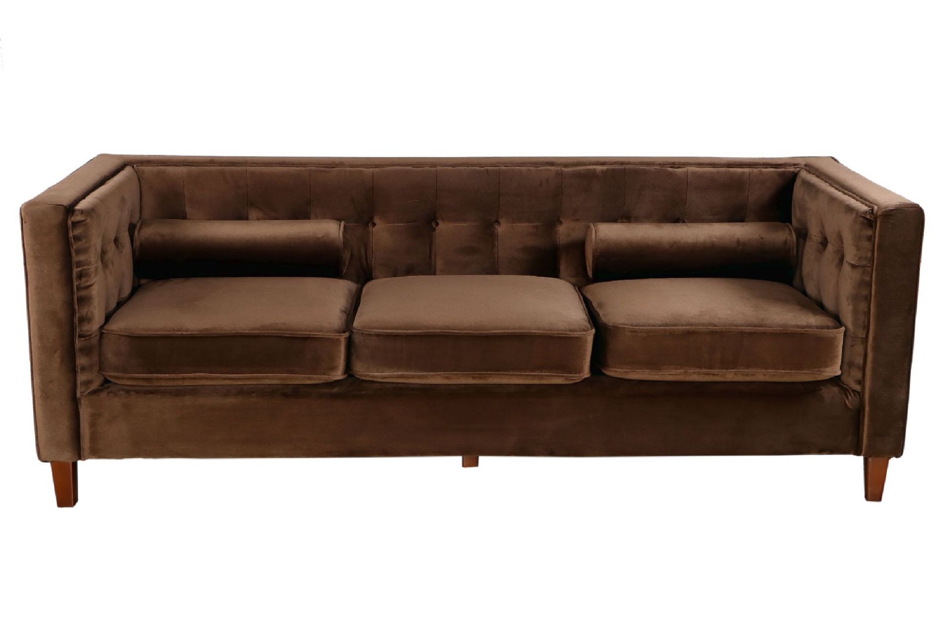 3-Sitzer Sofa,  Korpus Holz, allseitig mit samtartigen