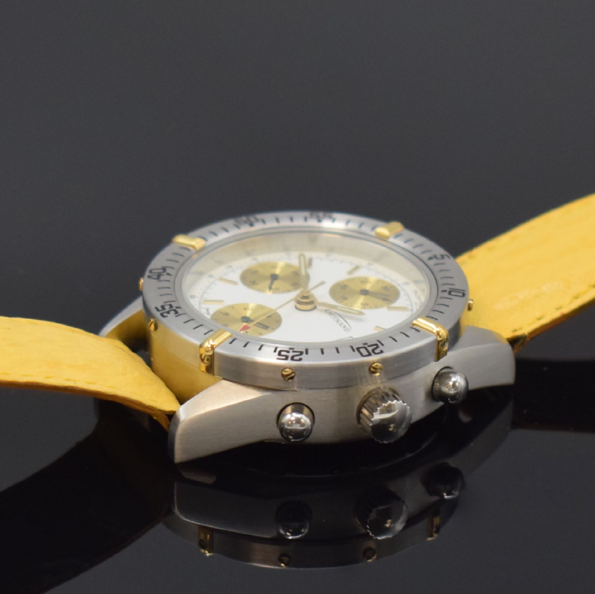GUINAND nahezu neuwertiger Armbandchronograph, Schweiz um - Image 3 of 4