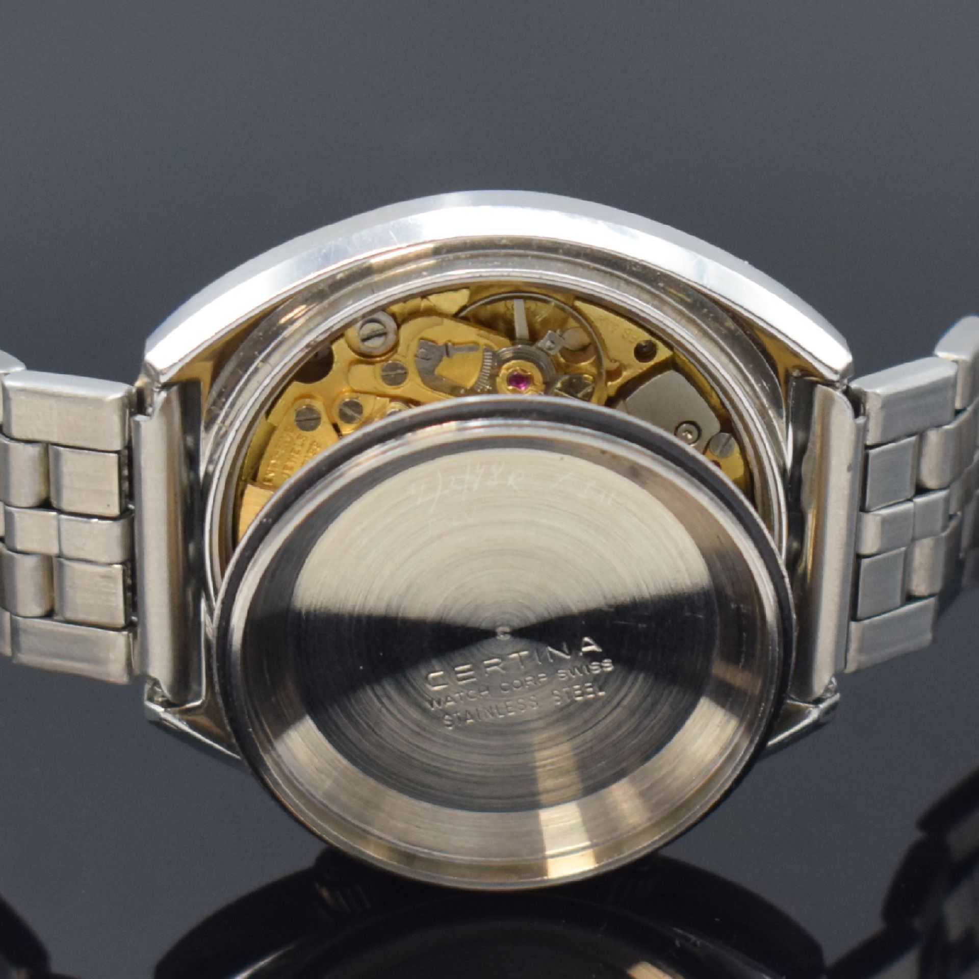 CERTINA Automatik Armbanduhr mit Wecker in Stahl, Schweiz - Bild 8 aus 8