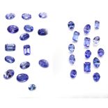 Lot lose Tansanite zus. ca. 14 ct, versch. Formen und