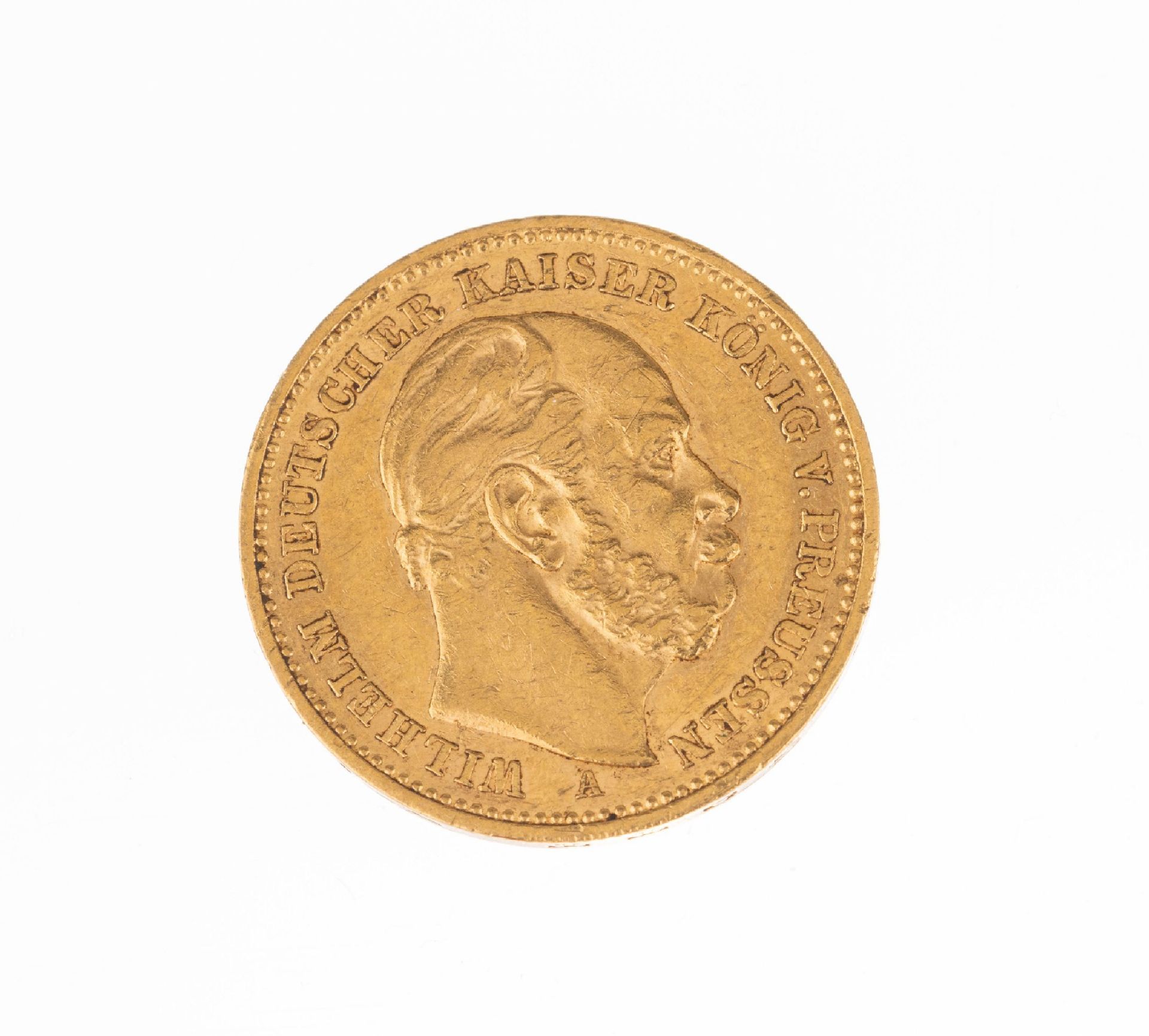 Goldmünze 20 Mark, Deutsches Reich 1887, Wilhelm