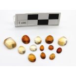 Lot lose Citrine, ca. 627 ct, Cabochons in versch.