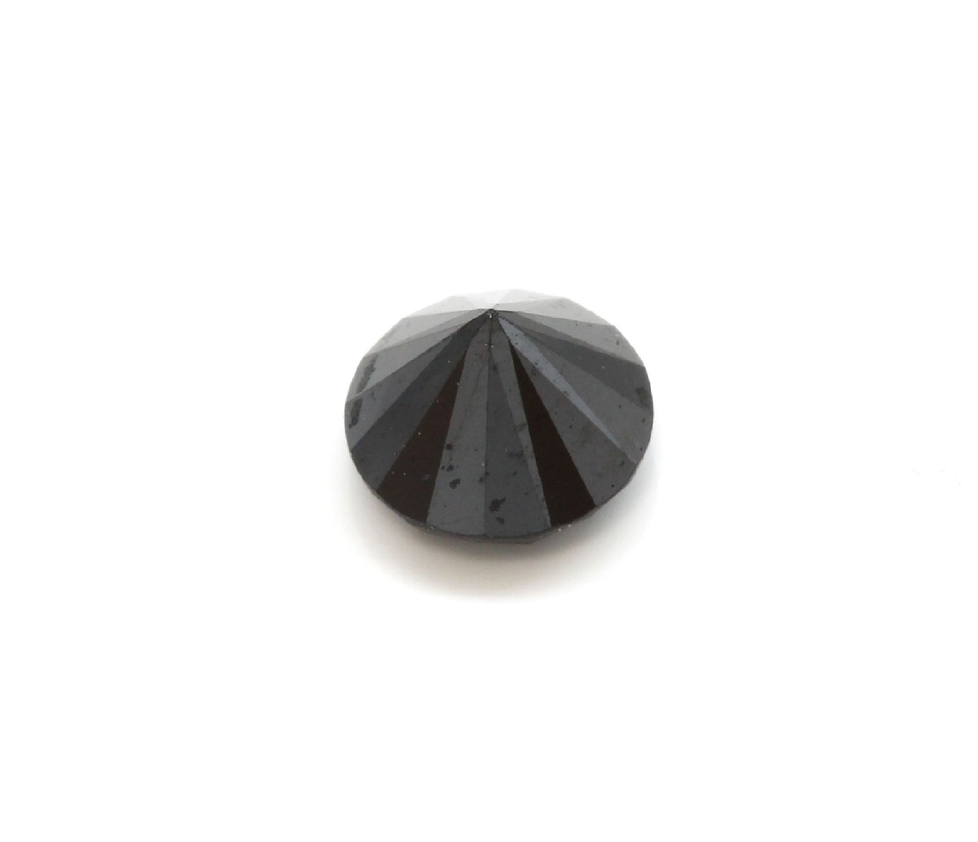 Loser schwarzer Diamant, rund, 0.50 ct - Bild 2 aus 2