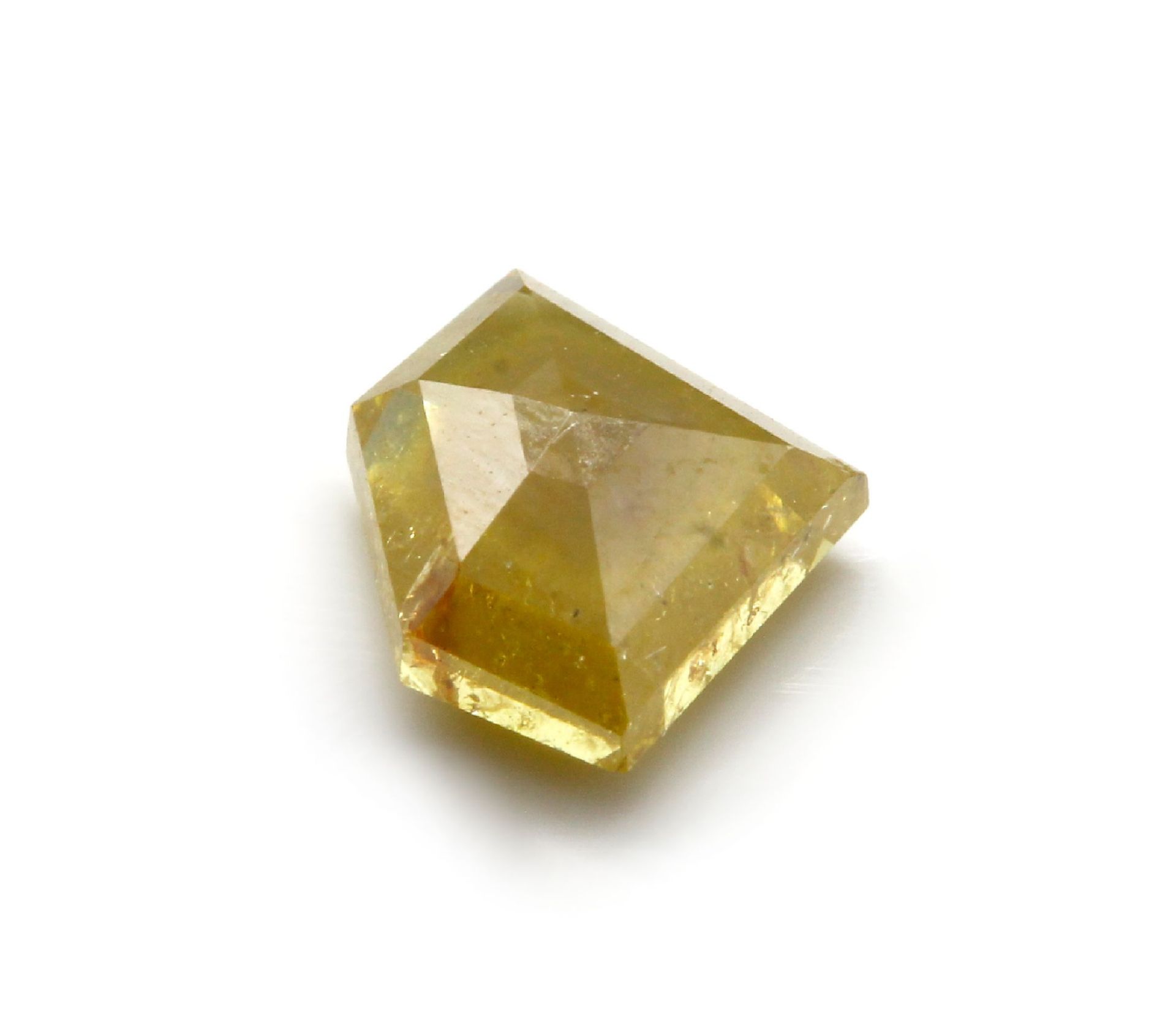 Loser Diamant , 1.09 ct nat. fancy yellow/p1, Kite Step - Image 2 of 2