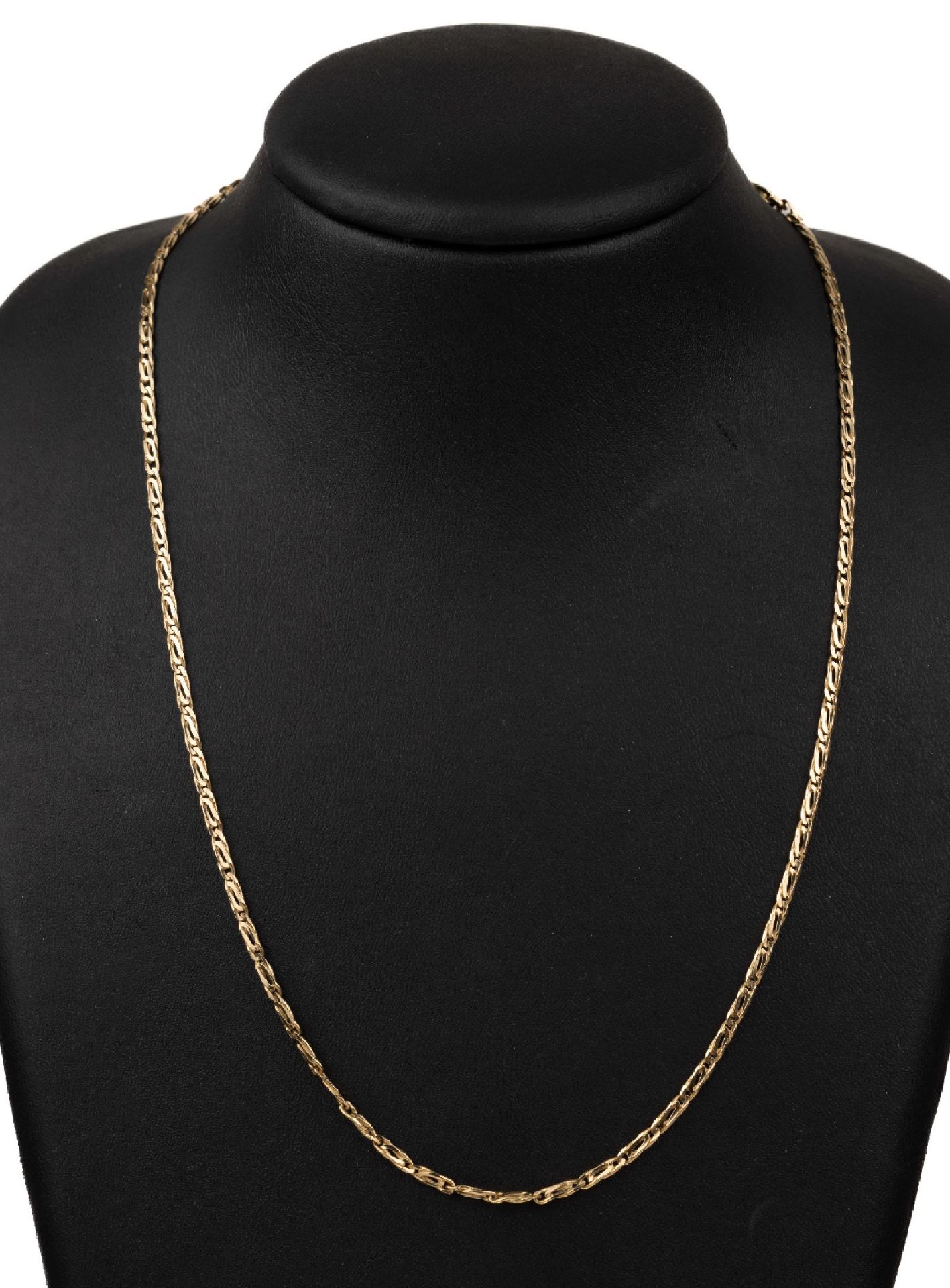 14 kt Gold Collier, GG 585/000, fein gearbeitet, L. ca.