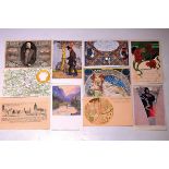 18 Künstlerpostkarten aus dem Jugendstil,  international