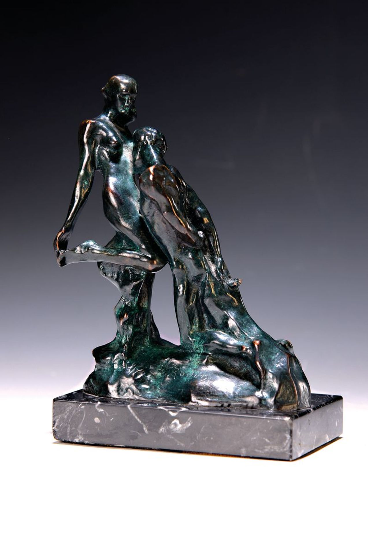 Nach Auguste Rodin (1840-1917),  Bronzeplastik, 'Ewiges