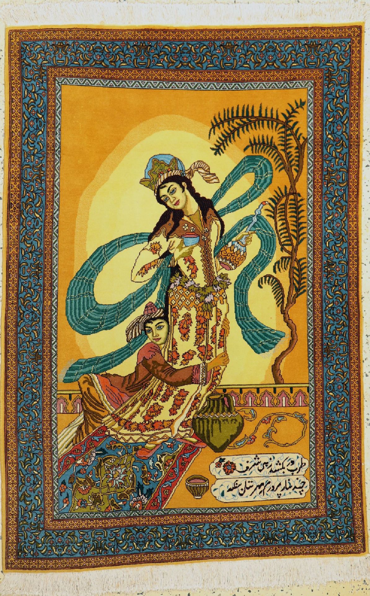 Täbriz fein (50 Raj), Persien, ca. 50 Jahre, Korkwolle,