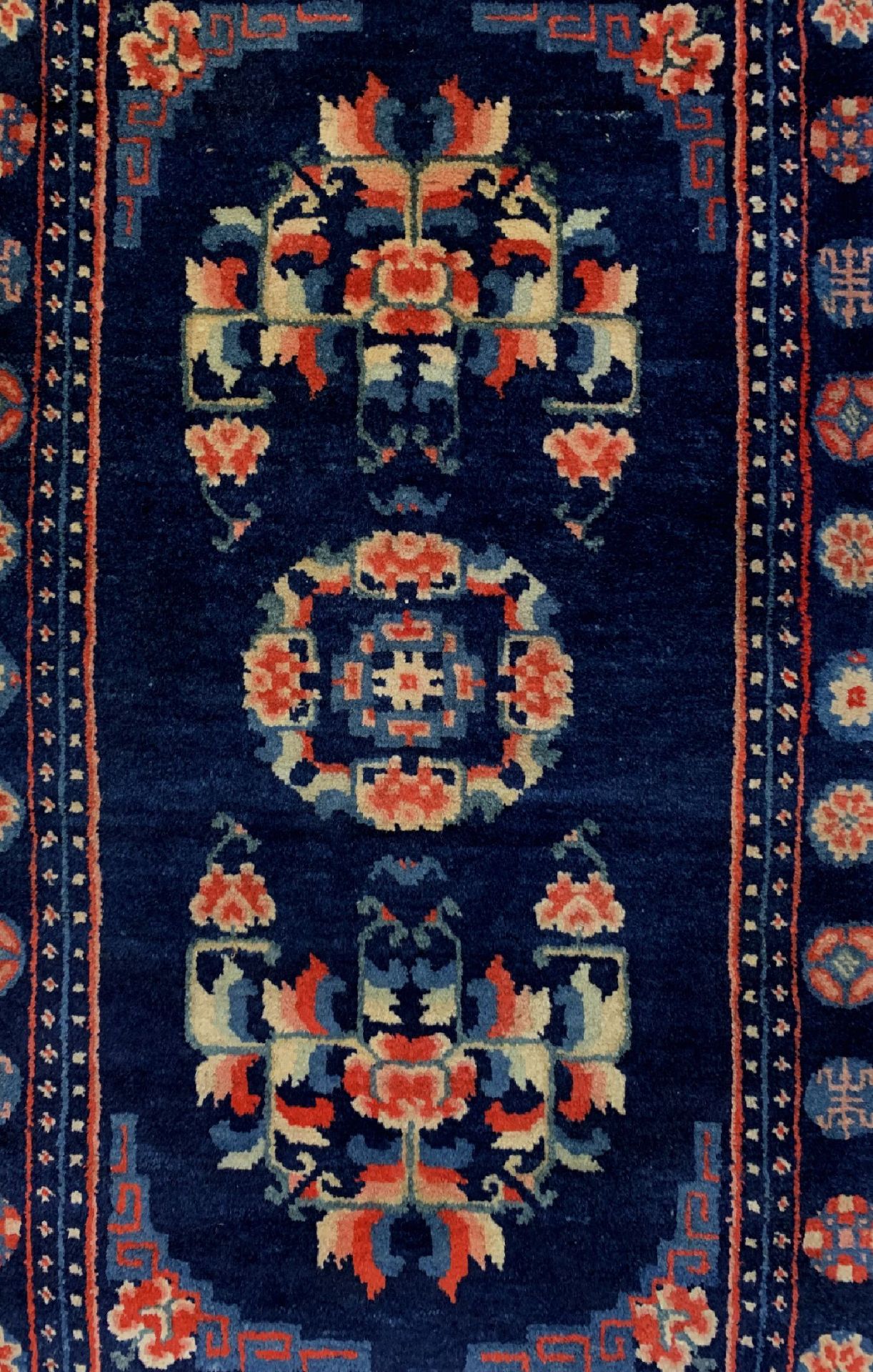 Antiker Peking, China, um 1920, Wolle auf Baumwolle, ca. - Bild 3 aus 5