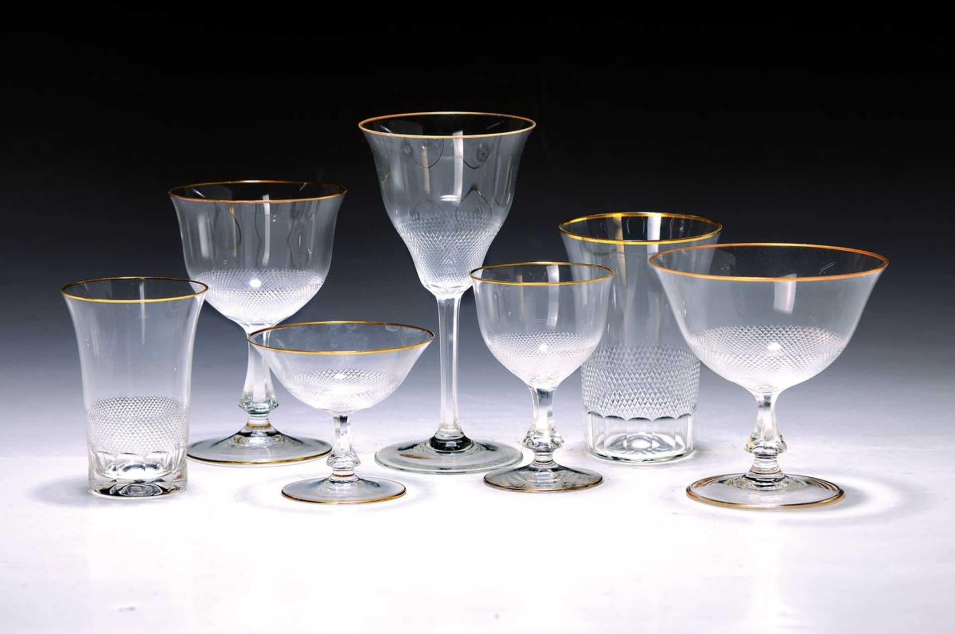 Trinkglasservice, Moser, Serie Lloyd, 2.H.20. Jh.,