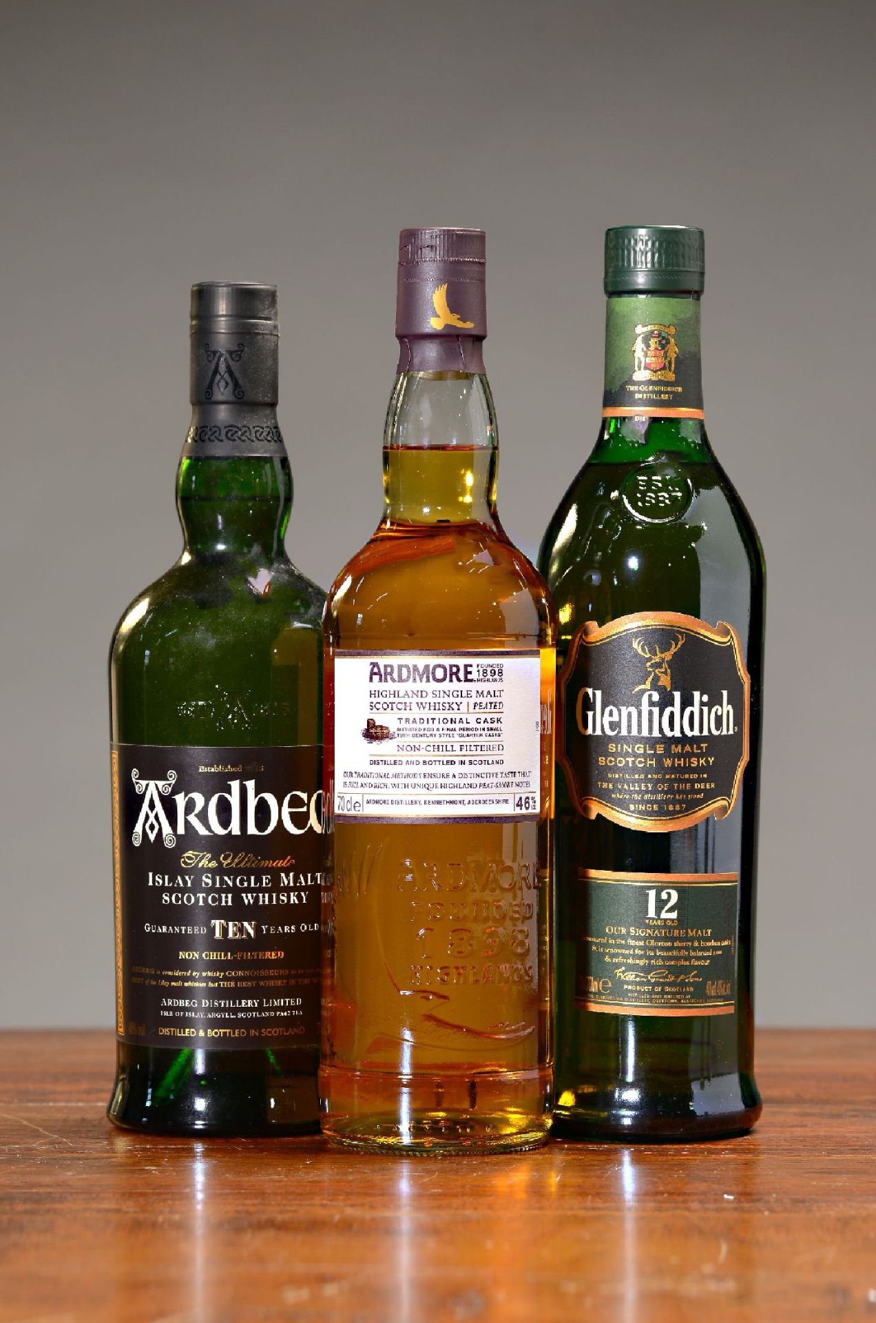 3 Flaschen schottische single malt Whiskys, Ardmore,