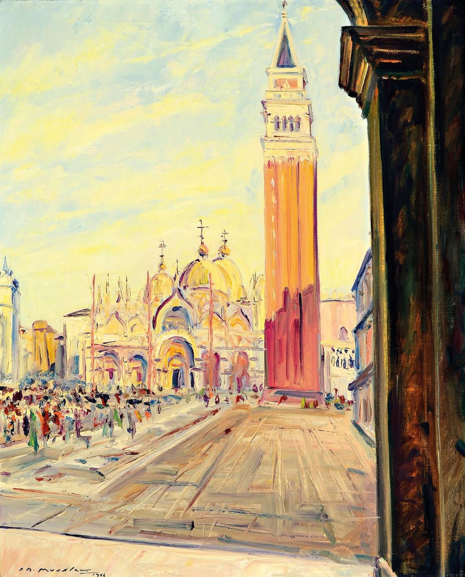 Joseph Andre Mussler, 1904-1980,  Ansicht aus Venedig,
