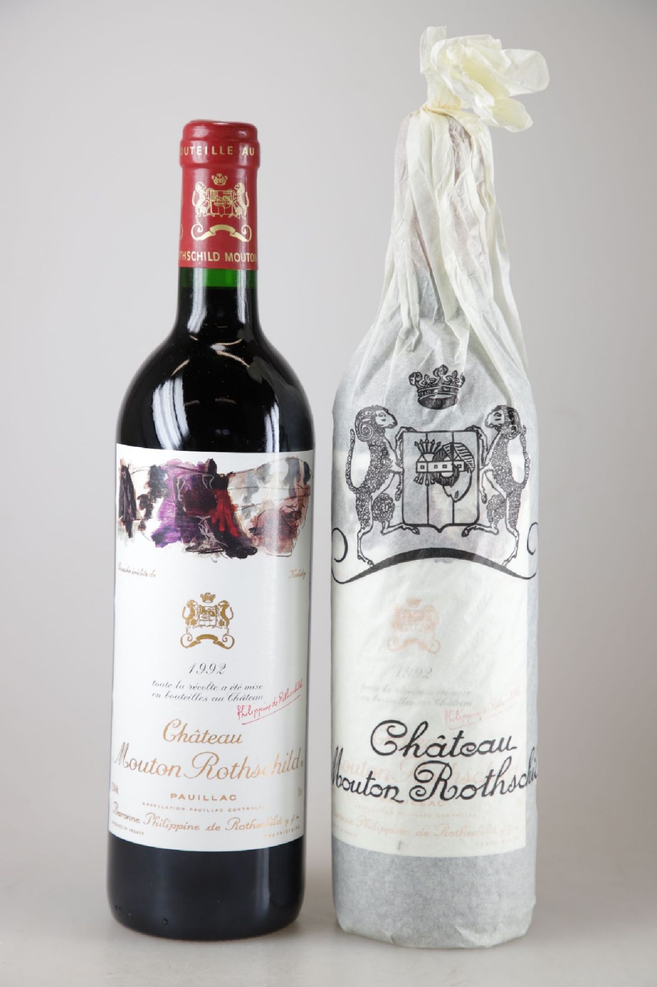 4 Flaschen 1992 Chateau Mouton Rothschild, Paulliac,