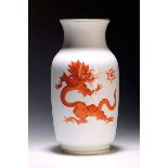 Große Vase, Meissen, 2. Wahl,  Porzellan, Ming-Drache in